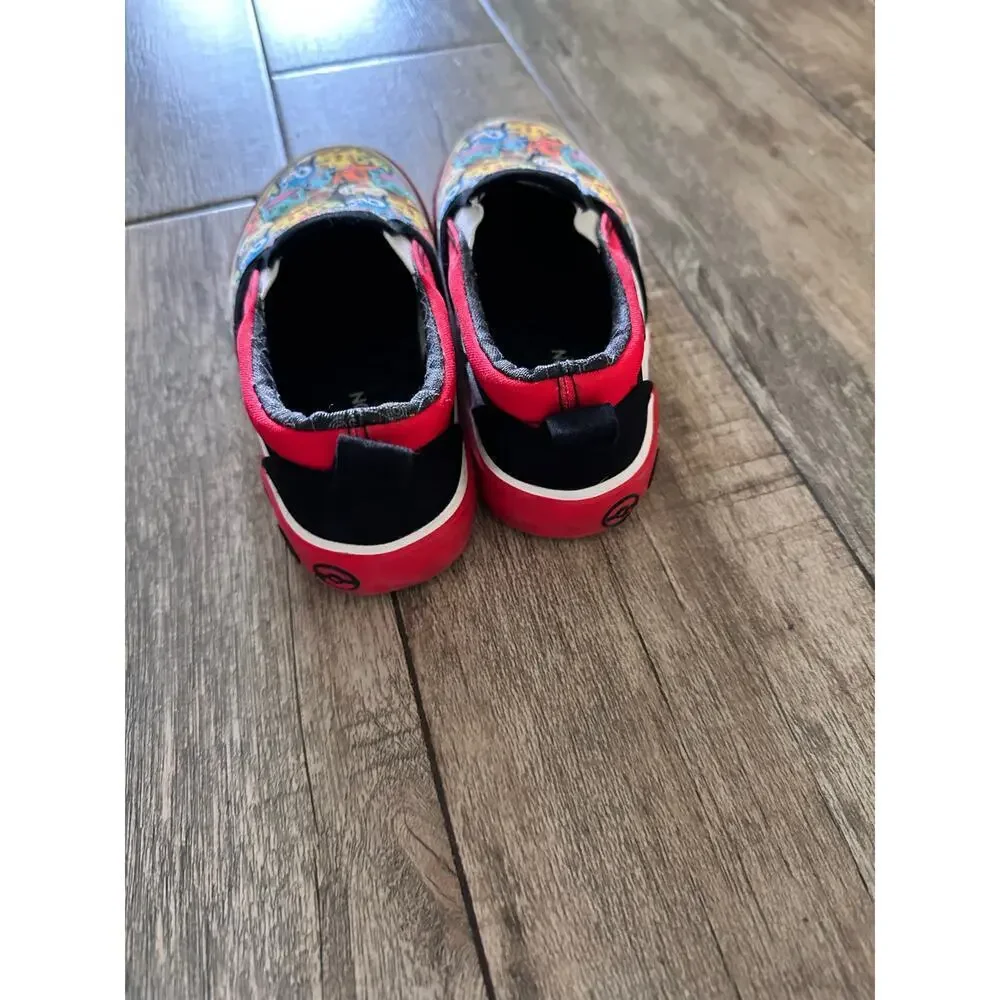 Pokemon Boy's The Original Four Types Low Top Slip On Shoes Size 13